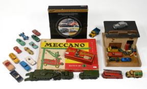 A collection of play worn Dinky toys and others together with Corgi James Bond Collection, Sooty