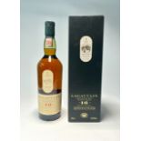 A bottle of Lagavulin Islay Single Malt Scotch Whisky (Lagavulin Distillery est. 1816), aged 16