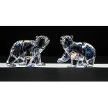 Swarovski Crystal Glass, 2011 Annual Edition 'Companion Polar Bear Cubs', boxed.