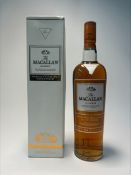 A bottle of The Macallan Amber Highland Single Malt Scotch Whisky, ‘Exclusively matured in sherry