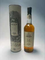 A bottle of Oban Single Malt Scotch Whisky, aged 14 years, distilled in Scotland, with box, 70cl.