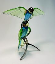 Swarovski Crystal Glass, 'Paradise Birds - Bee Eaters' with original box and packaging.