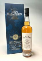 A bottle of Ben Bracken Speyside Single Malt Scotch Whisky, 27 years old, matured in oak casks, with