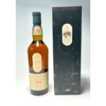 A bottle of Lagavulin Islay Single Malt Scotch Whisky (Lagavulin Distillery est. 1816), aged 16