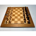 A replica chess set of the classical World Chess Championship in 2004, Centro Dannemann, signed by