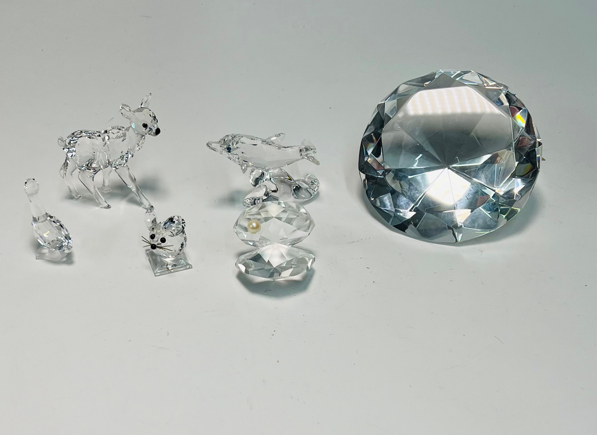 Swarovski Crystal Glass, Dolphin Baby, Fawn etc.