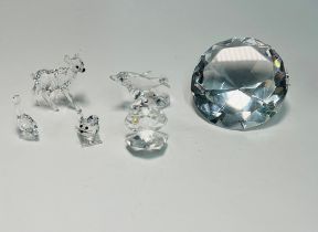 Swarovski Crystal Glass, Dolphin Baby, Fawn etc.
