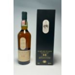 A bottle of Lagavulin Islay Single Malt Scotch Whisky (Lagavulin Distillery est. 1816), aged 16