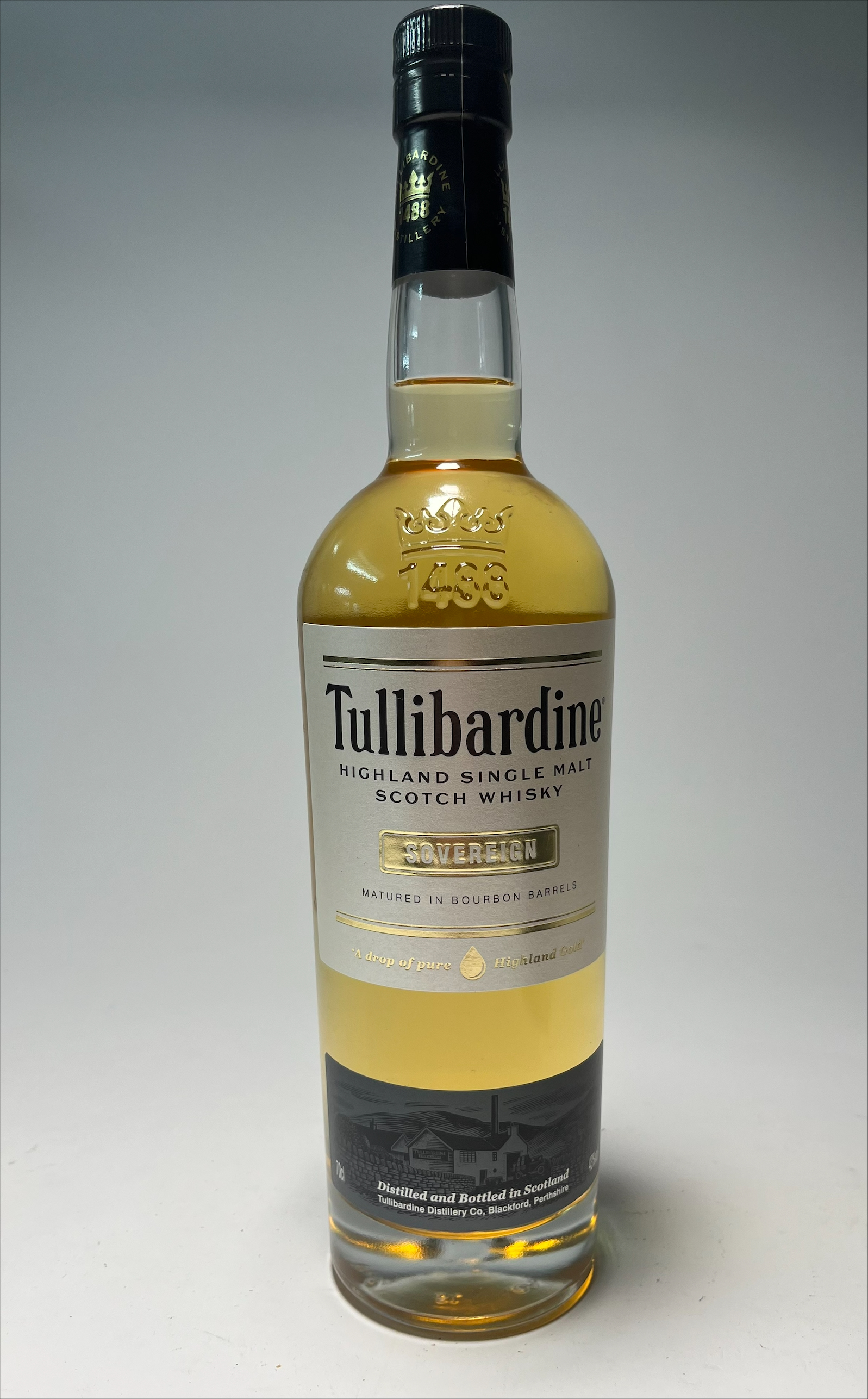 A bottle of Tullibardine Highland Single Malt Scotch Whisky Sovereign, matured in Bourbon barrels, - Image 2 of 2