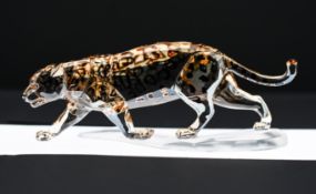 Swarovski Crystal Glass, 'Jaguar', boxed.