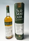 A bottle of The Old Cask Single Malt Scotch Whisky, distilled at Bunnahabhain Distillery (est.1881),