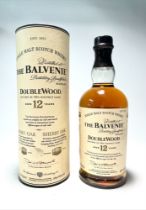 A bottle of The Balvenie Single Malt Scotch Whisky, distilled at The Balvenie distillery,