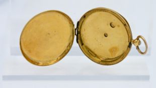 A yellow gold pocket watch case, inscribed on the back case Patek Philippe & Co, 11864, further