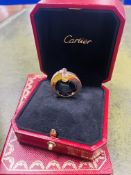 Cartier, an 18k rose gold Menotte band ring, weight 15.30g,