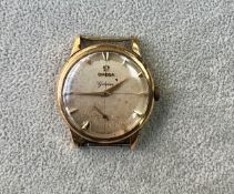 Omega, 9ct yellow gold with second subsidiary dial, Inscribed 'To Bert Antell in appreciation of