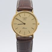 Longines, gents quartz wristwatch, backplate number 25148533, together with a watch strap.