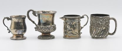 A Victorian silver mug, London hallmark, letter P, maker James Wakely & Frank Wheeler, approx. 4.