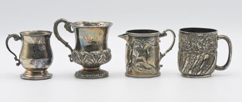 A Victorian silver mug, London hallmark, letter P, maker James Wakely & Frank Wheeler, approx. 4.