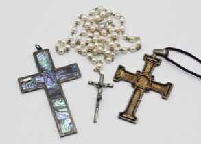 Three Holy Crosses that belonged to the Archbishop of Canterbury, Arthur Michael Ramsey (1904-1988).