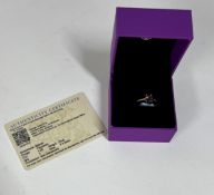 A 9k purple Mehenge Spinel ring, size S, with certificate of authenticity.