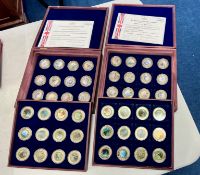 Windsor Mint Medallions in CU Gold Plate, Ships of the Royal Navy 2 boxes.