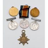 Six various WWI medals including four awarded to N.COX SMN. RN. A. 3762 and George V Royal Fleet