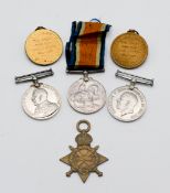 Six various WWI medals including four awarded to N.COX SMN. RN. A. 3762 and George V Royal Fleet