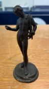 A small bronze classical figure, height 13cm.