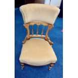 A late Victorian upholstered nursing chair