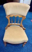 A late Victorian upholstered nursing chair