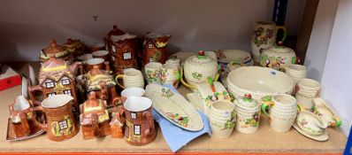 Large collection of cottage ware and Wilkinson Royal Stafford wares.