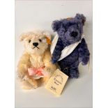 A set of two Steiff 'Bears of the Week' series teddy bears, to include Tuesday's Bear (blonde) and