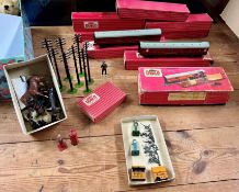 A small collection of Hornby Dublo to include T.P.O. Mail Van Set, Passenger Van and