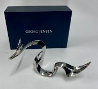 Georg Jensen (Danish) Mini Long Xing, stainless steel sculpture designed by Chelsia Lau 2006, in