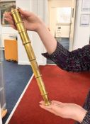 A Ross London brass telescope, five pull, approx. 14cm.