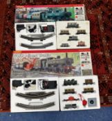 Two Hornby electric train sets R1000 GWR 0-6-0 Pannier tank locomotive, two GWR four wheel