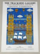 Brian Pollard, Mayflower & Tower Bridge, signed limited edition poster 414/500, unframed.