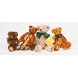 Collection of Four Dean's Teddy Bears, the tallest 30cm.