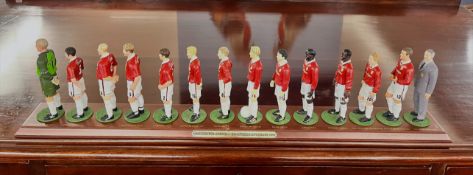 A Danbury Mint Manchester United Champions of Europe 1999 set of player figures with