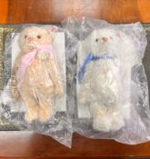A set of two Stiff mohair teddy bears, to include one royal baby bear 'George' and royal baby