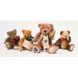 Collection of Four Bears; Two Merry Thought Bears and Two Deans Bears 'Hunter' and 'Howard' 35cm