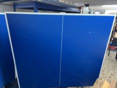 A full size two section foldaway table tennis table