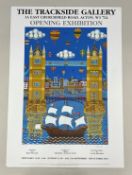 Brian Pollard, Mayflower & Tower Bridge, signed limited edition poster 419/500, unframed.