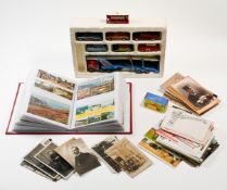 Corgi Transporter car set (part missing) together with two loose models.