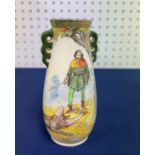 Royal Doulton under the Greenwood Tree pattern 'Robin Hood Slays Guy of Gisborne' vase, height