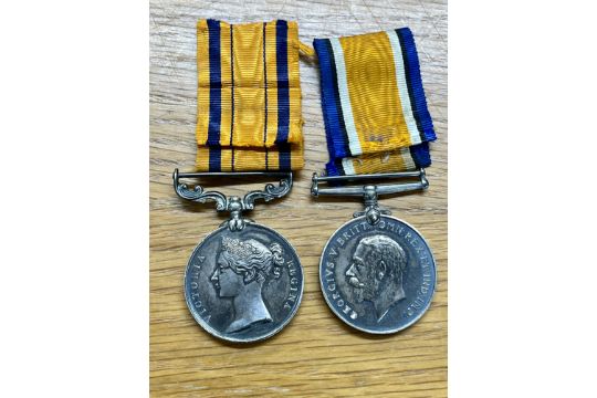 of Boar War interest. A Victoria South Africa medal marked "Shah", G T Petts.P.O First CL H.M.S. - Image 1 of 28