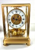 A fine gilt brass Jaeger-LeCoultre Atmos clock with original box, Model 540,The Perpetual Motion