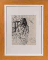 Robert Lenkiewicz (1941-2002) Winifred Lewis - 'Winnie'. 26 Aug1968. 255 x 205 mm, pen on paper,