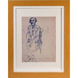 Robert Lenkiewicz (1941-2002) William Trip - 'Bill'. 345 x 336 mm, drawing, ink on paper, framed and