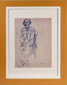 Robert Lenkiewicz (1941-2002) William Trip - 'Bill'. 345 x 336 mm, drawing, ink on paper, framed and